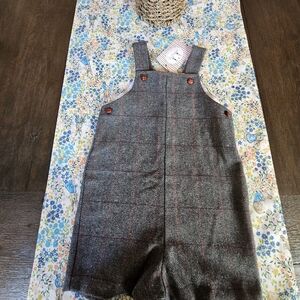 Gray Plaid Kids One Piece